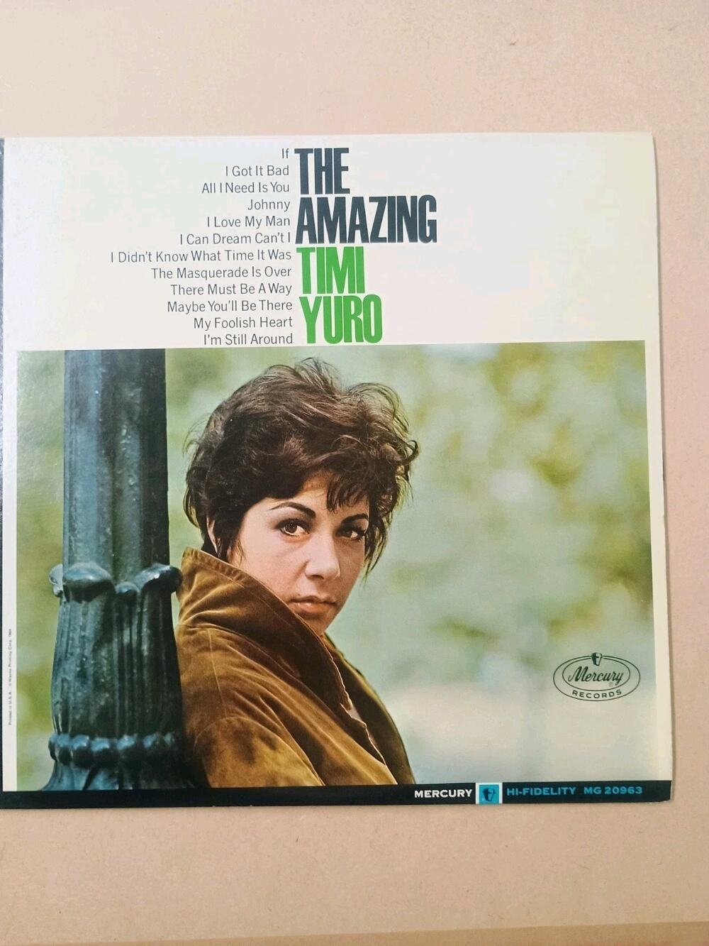 The Amazing Timi Yuro Vinyl LP Mercury MG 20963 Mono Soul Pop Vocal 1964